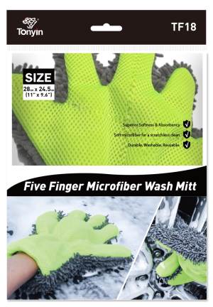 MICROFIBER FINGER WASHING MITT(TF18) قفاز غسيل بأصابع الميكروفايبر – TF18