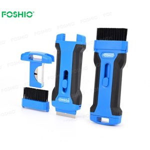 أداة تنظيف 2 في 1 (فرشاة + مكشطة + تخزين شفرة) - CN347BU